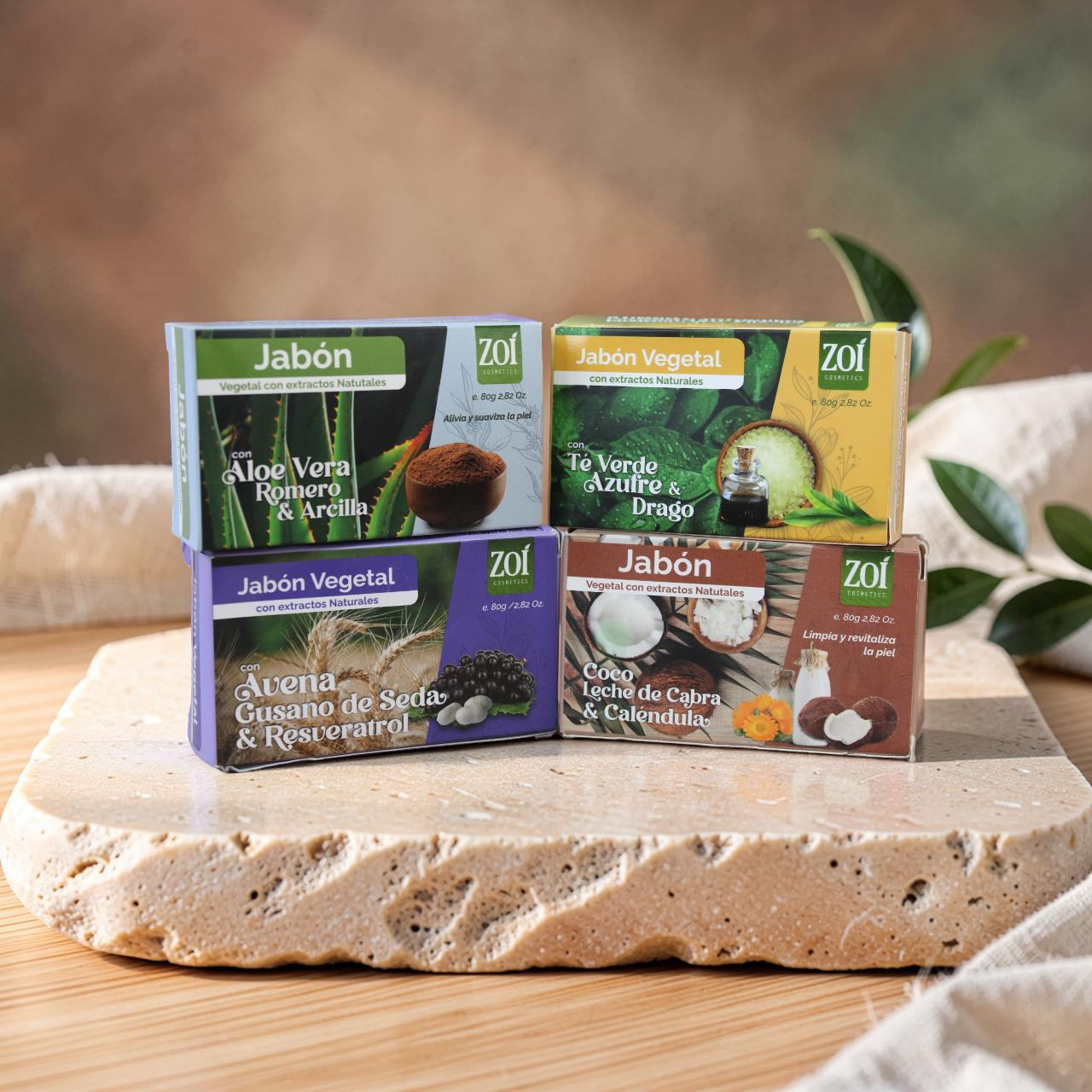 JABÓN VEGETAL AZUFRE, TE VERDE Y DRAGO